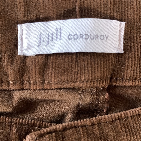 J Jill womens brown corduroy pants size 10 Petite twee retro forest academia - Picture 2 of 14